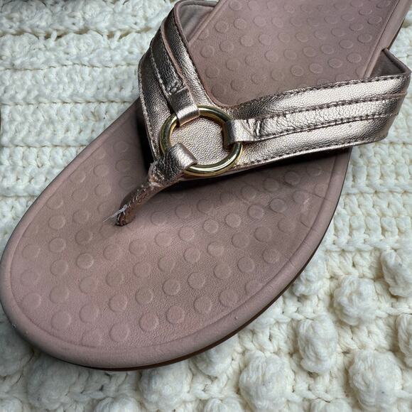 VIONIC Women's Size 9 Tide Aloe Post Sandal Orthotic Shoe Thong Flip Flop Pink - Picture 4 of 9